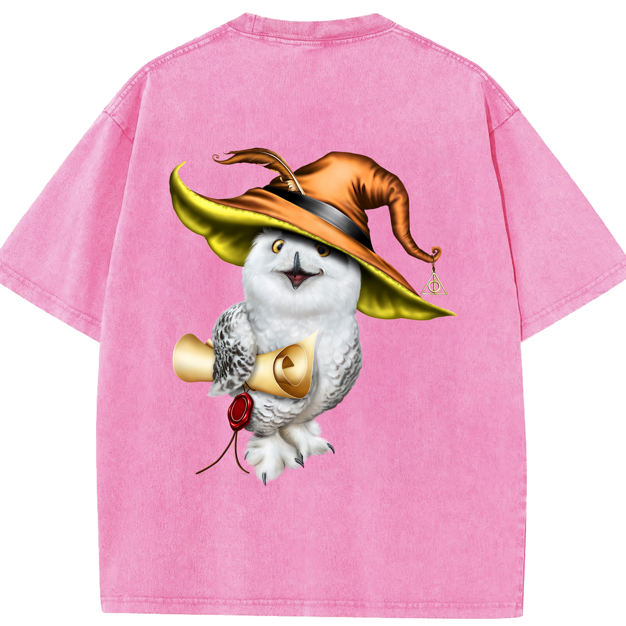 （画像用） Harry Potter ハリー・ポッターシリーズ 綿100% ヴィンテージ風 半袖Tシャツ（背面プリント）